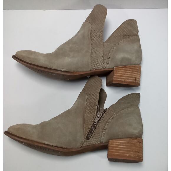 Seychelles Ankle Boots Grey Suede Side Zipper Size 9 1/2 - Picture 3 of 7